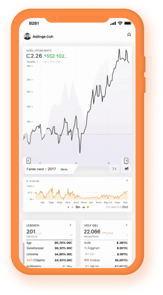Affichage mobile du suivi de portefeuille avec des statistiques crypto en temps réel